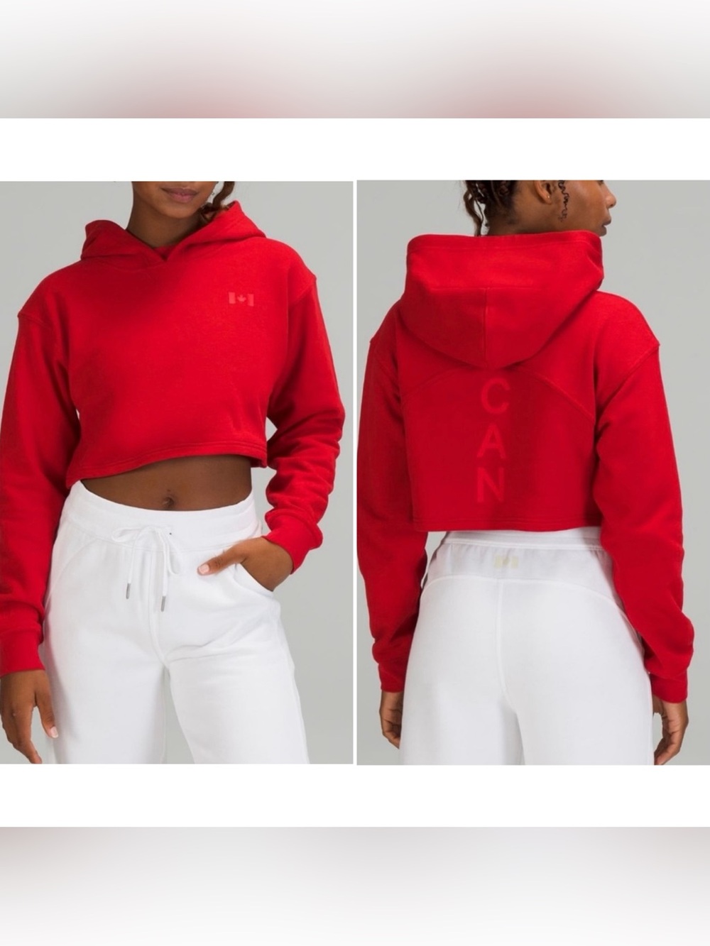 Lululemon Team Canada All Yours Cropped Hoodie Woman’s Size Small/Medium 🇨🇦